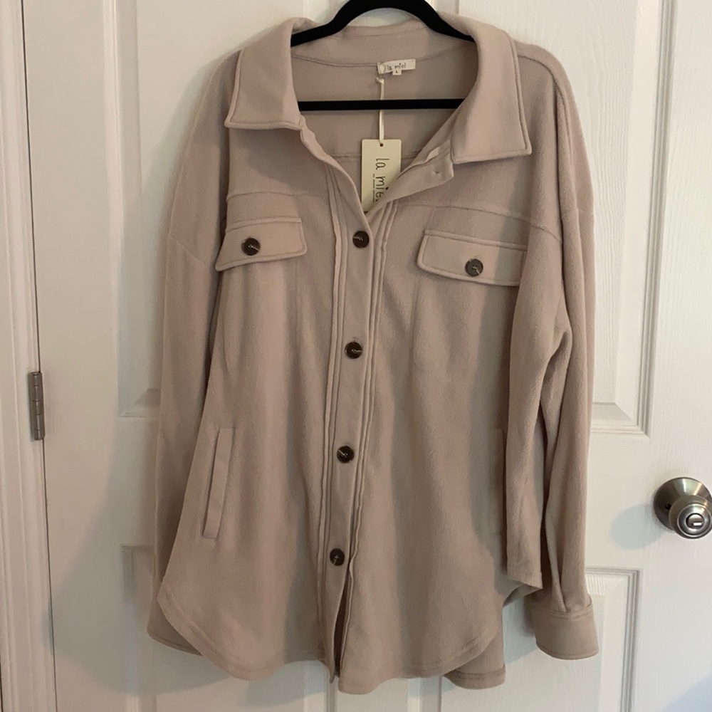 Free People Shacket Dupe- La Miel NWT